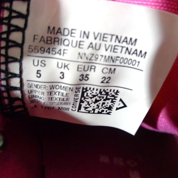 Converse Chuck Taylor All‎ Star Shoes Women's Size 5 Knit Black - Picture 3 of 7